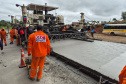 Obra de whitetopping da PRC-487 e PR-460 entre Nova Tebas e Pitanga