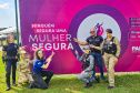 Forças de segurança do Paraná realizam ação de conscientização sobre o combate à violência contra a mulher