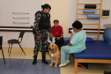 SESA - Hospital de Reabilitação inicia projeto de terapia com cães da Polícia Militar