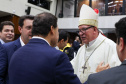 O governador Carlos Massa Ratinho Junior participa nesta terça-feira (26) da sessão solene em Homenagem da Assembleia Legislativa do Estado do Paraná às lideranças religiosas da Igreja Católica e à Conferência Nacional dos Bispos do Brasil – Regional Sul 2