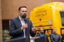 Educação realiza mais uma etapa da maior entrega de ônibus escolares da história