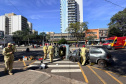 Forças de segurança realizam simulado de sinistro de trânsito em Maringá