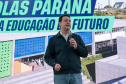 O governador Carlos Massa Ratinho Junior e o secretário da Educação, Roni Miranda, assinam nesta quarta-feira (24), o contrato do programa Mais Escolas Paraná