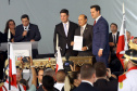 Governador Carlos Massa Ratinho Júnior dá posse ao secretário da Segurança Pública, general Luiz Felipe Carbonell  -   Curitiba, 01/01/2019  -  Foto: Arnaldo Alves/ANPr