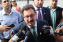 Posse do governador Carlos Massa Ratinho Junior, na foto, o pai do governador eleito e comunicador, Carlos Roberto Massa (Ratinho) - Curitiba, 01/01/2019 - Foto: José Fernandor Ogura/ANPr