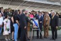 Governador Carlos Massa Ratinho Júnior participa da cerimônia de troca de comando da Polícia Militar do Paraná. O novo camandante-geral é o coronel Péricles de Matos. Ele substitui no cargo a coronel Audilene Dias Rocha. - Curitiba, 08/01/2019 - Foto: José Fernando Ogura/ANPr