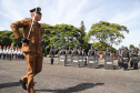 Governador Carlos Massa Ratinho Júnior participa da cerimônia de troca de comando da Polícia Militar do Paraná. O novo camandante-geral é o coronel Péricles de Matos. Ele substitui no cargo a coronel Audilene Dias Rocha. - Curitiba, 08/01/2019 - Foto: José Fernando Ogura/ANPr