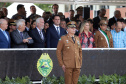 Governador Carlos Massa Ratinho Júnior participa da cerimônia de troca de comando da Polícia Militar do Paraná. O novo camandante-geral é o coronel Péricles de Matos. Ele substitui no cargo a coronel Audilene Dias Rocha. - Curitiba, 08/01/2019 - Foto: José Fernando Ogura/ANPr