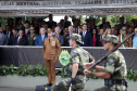 Governador Carlos Massa Ratinho Júnior participa da cerimônia de troca de comando da Polícia Militar do Paraná. O novo camandante-geral é o coronel Péricles de Matos. Ele substitui no cargo a coronel Audilene Dias Rocha. - Curitiba, 08/01/2019 - Foto: José Fernando Ogura/ANPr