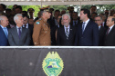 Governador Carlos Massa Ratinho Júnior participa da cerimônia de troca de comando da Polícia Militar do Paraná. O novo camandante-geral é o coronel Péricles de Matos. Ele substitui no cargo a coronel Audilene Dias Rocha. - Curitiba, 08/01/2019 - Foto: José Fernando Ogura/ANPr