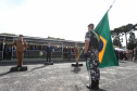 Governador Carlos Massa Ratinho Júnior participa da cerimônia de troca de comando da Polícia Militar do Paraná. O novo camandante-geral é o coronel Péricles de Matos. Ele substitui no cargo a coronel Audilene Dias Rocha. - Curitiba, 08/01/2019 - Foto: Rodrigo Félix Leal