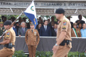 Governador Carlos Massa Ratinho Júnior participa da cerimônia de troca de comando da Polícia Militar do Paraná. O novo camandante-geral é o coronel Péricles de Matos. Ele substitui no cargo a coronel Audilene Dias Rocha. - Curitiba, 08/01/2019 - Foto: Rodrigo Félix Leal