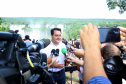 O governador Carlos Massa Ratinho Junior participou nesta quinta-feira (10), em Foz do Iguaçu, da solenidade em comemoração aos 80 anos do Parque Nacional do Iguaçu. Considerado uma das mais belas reservas ecológicas do mundo, o Parque Nacional do Iguaçu tem 225 mil hectares e é reconhecido pela Unesco como Patrimônio Natural da Humanidade. Foz do Iguaçu,10/01/2018 Foto:Jaelson Lucas / ANPr
