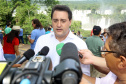 O governador Carlos Massa Ratinho Junior participou nesta quinta-feira (10), em Foz do Iguaçu, da solenidade em comemoração aos 80 anos do Parque Nacional do Iguaçu. Considerado uma das mais belas reservas ecológicas do mundo, o Parque Nacional do Iguaçu tem 225 mil hectares e é reconhecido pela Unesco como Patrimônio Natural da Humanidade. Foz do Iguaçu,10/01/2018 Foto:Jaelson Lucas / ANPr