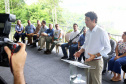 O governador Carlos Massa Ratinho Junior participou nesta quinta-feira (10), em Foz do Iguaçu, da solenidade em comemoração aos 80 anos do Parque Nacional do Iguaçu. Considerado uma das mais belas reservas ecológicas do mundo, o Parque Nacional do Iguaçu tem 225 mil hectares e é reconhecido pela Unesco como Patrimônio Natural da Humanidade. Foz do Iguaçu,10/01/2018 Foto:Jaelson Lucas / ANPr