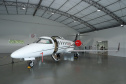 O governador Carlos Massa Ratinho Junior entregou nesta quinta-feira (17) a aeronave que ficava à disposição do poder executivo e ficava baseada em um hangar no Aeroporto do Bacacheri. O término do uso do avião vai gerar uma economia de R$ 4,5 milhões por ano aos cofres públicos. - Curitiba, 17/01/2019 - Foto: Rodrigo Félix Leal