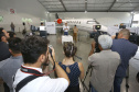O governador Carlos Massa Ratinho Junior entregou nesta quinta-feira (17) a aeronave que ficava à disposição do poder executivo e ficava baseada em um hangar no Aeroporto do Bacacheri. O término do uso do avião vai gerar uma economia de R$ 4,5 milhões por ano aos cofres públicos. - Curitiba, 17/01/2019 - Foto: Jaelson Lucas/ANPr