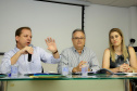 Coletiva de imprensa sobre o enfrentamento da febre amarela no Paraná. Na foto, e/d: Nestor Werner, diretor geral da Secretaria estadual da Saúde; João Crivelaro, da Superintendência em Vigilância à Saúde e Monique Costa, da Superintendência de Atenção à Saúde. - Curitiba, 30/01/2019 - Foto: Jaelson Lucas/anpr