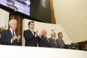 O governador Carlos Massa Ratinho Junior participou nesta sexta-feira (01) da solenidade de posse dos 54 deputados estaduais na Assembleia Legislativa do Paraná. - Curitiba, 01/02/2019 - Foto: Rodrigo Félix Leal/ANPr