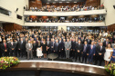O governador Carlos Massa Ratinho Junior participou nesta sexta-feira (01) da solenidade de posse dos 54 deputados estaduais na Assembleia Legislativa do Paraná. - Curitiba, 01/02/2019 - Foto: Rodrigo Félix Leal/ANPr