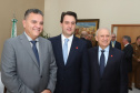 O governador Carlos Massa Ratinho Junior participou nesta sexta-feira (01) da posse da cúpula diretiva do Tribunal de Justiça do Paraná. O desembargador Adalberto Xisto Pereira assume a presidência do órgão para o biênio 2019-2020, no lugar do desembargador Renato Braga Bettega. - Curitiba, 01/02/2019 - Foto: Rodrigo Félix Leal/ANPr.