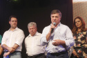 O governador Carlos Massa Ratinho Junior, participa do lançamento da 45ª Exposição Agropecuária, Industrial e Comercial de Umuarama. Presentes no evento: prefeito de Umuarama, Celso Luiz Pozzobom; presidente da Sociedade Rural, Milton Gaiari; secretário do Meio Ambiente, Márcio Nunes; secretário da Infraestrutura e Logística, Sandro Alex, deputados e demais autoridades - Umuarama, 05/02/2019 - Foto: Arnaldo Alves/ANPr