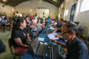 Feira Paraná Cidadão leva serviços gratuitos à população de Campo Magro na região metropolitana de Curitiba. O mutirão oferta  gratuitamente para a população em geral, serviços como a emissão de carteira de identidade, CPF e carteira de trabalho, além da intermediação para vagas de emprego. Também ações em áreas como cidadania, direitos humanos, segurança, educação, saúde, habitação, social, de cultura, esporte e lazer. - Campo Magro, 07/02/2019 -Foto: Geraldo Bubniak/ANPr