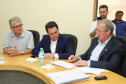  O governador Carlos Massa Ratinho Junior participou nesta segunda-feira (11) da primeira reunião ordinária de 2019 da diretoria da Organização das Cooperativas do Estado do Paraná (Ocepar), na sede da entidade, em Curitiba.  -  Curitiba, 11/02/2019. Foto: Rodrigo Felix Leal/ANPr