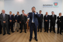 O governador Carlos Massa Ratinho Junior deu posse, em cerimônia no Palácio Iguaçu, ao secretário de Estado do Desenvolvimento Sustentável e Turismo, Marcio Nunes, e aos presidentes das autarquias vinculadas à pasta. Foram empossados os presidentes do Instituto Água e Terra, Everton Souza; do Simepar, Eduardo Alvin; da Paraná Desenvolvimento, Eduardo Bekin; e da Paraná Turismo, João Jacob Mehl. - Curitiba, 12/02/2019 - Foto: José Fernando Ogura/ANPr