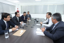 Governador Carlos Massa Ratinho Júnior durante reunião com o secretário nacional da Aviação Civil, Ronei Saggioro Glanzmann. No encontro, foi confirmado o investimento de R$ 35 milhões em infraestrutura do Aeroporto Municipal de Ponta Grossa.  O prefeito de Ponta Grossa, Marcelo Rangel, e o secretário de Estado da Infraestrutura e Logística, Sandro Alex, participaram da reunião. - Brasília, 12/02/2019  -  Foto: Rodrigo Félix Leal