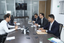 Governador Carlos Massa Ratinho Júnior durante reunião com o secretário nacional da Aviação Civil, Ronei Saggioro Glanzmann. No encontro, foi confirmado o investimento de R$ 35 milhões em infraestrutura do Aeroporto Municipal de Ponta Grossa.  O prefeito de Ponta Grossa, Marcelo Rangel, e o secretário de Estado da Infraestrutura e Logística, Sandro Alex, participaram da reunião. - Brasília, 12/02/2019  -  Foto: Rodrigo Félix Leal