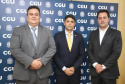 O governador Carlos Massa Ratinho Junior reuniu-se nesta terça-feira (12), em Brasília, com o ministro da Controladoria-Geral da União, Wagner de Campos Rosário, para apresentar o Programa Estadual de Integridade e Compliance, do Governo do Paraná. O controlador-geral do Estado, Raul Siqueira, também participou.  -  BRasília, 12/02/2019  -  Foto: Rodrigo Félix Leal/ANPr