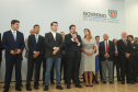 Governador Carlos Massa Ratinho Júnior dá posse ao secretário de Estado da Infrestrurura e Logística, Sandro Alex, e ao diretor do Departamento de Estradas e Rodagem (DER), João Alfredo zampieri - Curitiba, 13/02/2019 - Foto: Rodrigo Félix Leal/ANPr