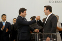 Governador Carlos Massa Ratinho Júnior dá posse ao secretário de Estado da Infrestrurura e Logística, Sandro Alex, e ao diretor do Departamento de Estradas e Rodagem (DER), João Alfredo zampieri  -  Curitiba, 13/02/2019  -  Foto: Jaelson Lucas/ANPr