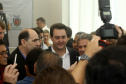 Governador Carlos Massa Ratinho Júnior dá posse ao secretário de Estado da Infrestrurura e Logística, Sandro Alex, e ao diretor do Departamento de Estradas e Rodagem (DER), João Alfredo zampieri  -  Curitiba, 13/02/2019  -  Foto: Jaelson Lucas/ANPr