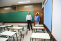 O secretário de Educação Renato Feder  e o diretor Jaques Marcelo Pereira da Escola Estadual São Cristóvão no início do ano letivo. Curitiba, 14/02/2019 -  Foto: Geraldo Bubniak/ANPr