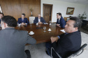 O governador Carlos Massa Ratinho Junior assina Termo de Cooperação entre FIEP e Agência Paraná de Desenvolvimento. Presentes: presidente da FIEP, Edson Campagnolo; Eduardo Bekin, diretor da Paraná Desenvolvimento; Márcio Nunes, secretário de Desenvolvimento Sustentável e Turismo; entre outros.Curitiba, 14-02-19.Foto: Arnaldo Alves / ANPr.