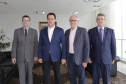 O governador Carlos Massa Ratinho Junior assina Termo de Cooperação entre FIEP e Agência Paraná de Desenvolvimento. Presentes: presidente da FIEP, Edson Campagnolo; Eduardo Bekin, diretor da Paraná Desenvolvimento; Márcio Nunes, secretário de Desenvolvimento Sustentável e Turismo; entre outros.Curitiba, 14-02-19.Foto: Arnaldo Alves / ANPr.
