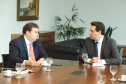 Governador Carlos Massa Ratinho Júnior recebe o presidente da Câmara dos Deputados, Rodrigo Maia. Curitiba, 15/02/2019. Foto: Rodrigo Felix Leal/ANPr