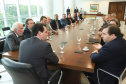 Governador Carlos Massa Ratinho Júnior recebe o presidente da Câmara dos Deputados, Rodrigo Maia. Curitiba, 15/02/2019. Foto: Rodrigo Felix Leal/ANPr