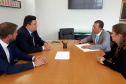Reunião entre a Secretaria de Estado da Comunicação Social e a Controladoria Geral do Estado (CGE) sobre o Portal da Transparência. Participaram pela Secretaria da Comunicação Social o diretor-geral Fabrício Ferreira; e Úrsula Poli e Jomara Totzek da equipe de Marketing. Pela CGE, além de Siqueira, estavam presentes o diretor de Transparência e Controle Social da CGE, Matheus Klaus Gruber; e a coordenadora de Transparência, Thays Kruk da Rocha. - Curitiba, 15/02/2018 - Foto: Divulgação ANPr