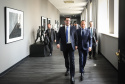 Em reunião realizada no Palácio dos Bandeirantes, em São Paulo, os governadores Carlos Massa Ratinho Junior e João Doria Junior acertaram os termos do projeto executivo de vigilância das fronteiras e integração das forças de segurança para o combate ao crime organizado nos dois estados. Os detalhes serão apresentados em 30 dias pela Secretaria de Segurança Pública e Administração Penitenciária do Paraná. - São Paulo, 18/02/2018 - Foto: Rodrigo Félix Leal/ANPr