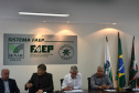Estados do Sul querem avançar em sanidade na produção de leite. Representantes dos estados do Sul debateram nesta segunda-feira (19) tema na sede da Federação da Agricultura do Estado do Paraná (Faep), em Curitiba, com a presença dos secretários da Agricultura e Abastecimento, Norberto Ortigara, do Paraná; e de Ricardo de Gouvêa, da Agricultura e da Pesca de Santa Catarina.  -  Curitiba, 18/02/2019  -  Foto: Divulgação SEAB