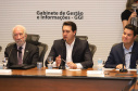 O presidente da Companhia de Habitação do Paraná (Cohapar), Jorge Lange, apresentou ao governador Carlos Massa Ratinho Junior nesta terça-feira (19) a proposta de reestruturação de cargos da empresa com economia de 22% apenas em janeiro. A folha de pagamento encolheu de R$ 1,75 milhão para 1,35 milhão. A economia deve gerar investimentos para diminuir o déficit habitacional de 485 mil domicílios. Curitiba,19/02/2019 - Foto: Rodrigo Félix Leal/ANPr