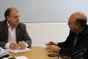 O prefeito de Ivaiporã, Miguel Roberto do Amaral reuniu-se nesta terça-feira (19) com o secretário João Carlos Ortega, e disse que Governo do Estado tem uma parceria importante com a população de Ivaiporã. Foto: Divulgação/SEDU