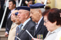 Os 74 anos da Tomada de Monte Castelo, batalha no Norte da Itália que marcou a participação da Força Expedicionária Brasileira (FEB) na Segunda Guerra Mundial, foram lembrados nesta quinta-feira (21/2), em cerimônia no Museu do Expedicionário, em Curitiba. O governador Carlos Massa Ratinho Junior participou no evento, junto com quatro expedicionários e familiares dos pracinhas.  -  Curitiba, 21/02/2019  -  Foto: Rodrigo Félix Leal/ANPr