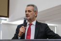 O governador Carlos Massa Ratinho Junior participa da solenidade que formaliza a Força-Tarefa Infância Segura de Prevenção e Combate a Crimes Contra a Criança, nesta quinta-feira (21) no Palácio da Justiça. Na foto, o procurador-geral de Justiça, Ivonei Sfoggia. - Curitiba, 21/02/2019 - Foto: Geraldo Bubniak/ANPr