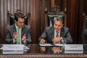 O governador Carlos Massa Ratinho Junior participa da solenidade que formaliza a Força-Tarefa Infância Segura de Prevenção e Combate a Crimes Contra a Criança, nesta quinta-feira (21) no Palácio da Justiça. Curitiba, 21/02/2019 - Foto: Geraldo Bubniak/ANPr