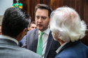 O governador Carlos Massa Ratinho Junior participa da solenidade que formaliza a Força-Tarefa Infância Segura de Prevenção e Combate a Crimes Contra a Criança, nesta quinta-feira (21) no Palácio da Justiça. Curitiba, 21/02/2019 - Foto: Geraldo Bubniak/ANPr