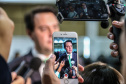 O governador Carlos Massa Ratinho Junior participa da solenidade que formaliza a Força-Tarefa Infância Segura de Prevenção e Combate a Crimes Contra a Criança, nesta quinta-feira (21) no Palácio da Justiça. Curitiba, 21/02/2019 - Foto: Geraldo Bubniak/ANPr